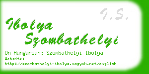 ibolya szombathelyi business card